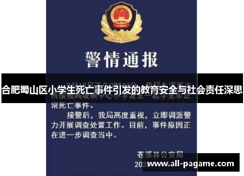 合肥蜀山区小学生死亡事件引发的教育安全与社会责任深思